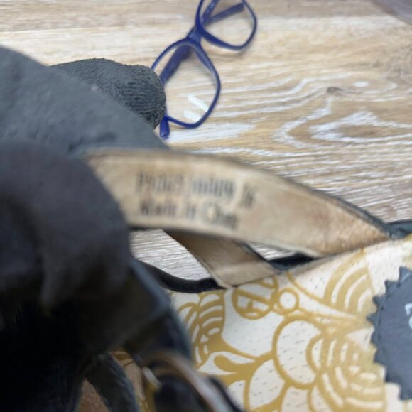 Fly London Black Leather Wedge Slide Sandals Women's Size EU 36 - Picture 5 of 7